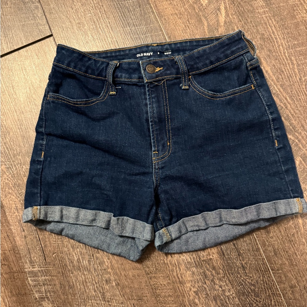 Old Navy Blue Jean Shorts Distressed Mid-Thigh